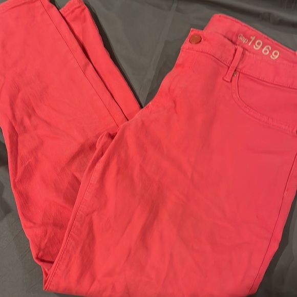 GAP Skinny Jeans - coral size 31/12r -  red peach - Picture 1 of 5